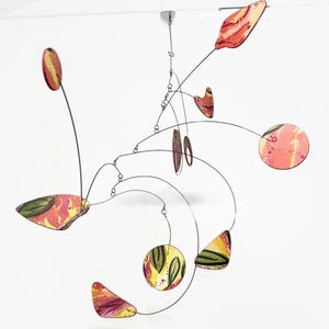 Hanging Mobile Kinetic Art Sculpture Hand Painted One of a Kind Graffiti Series