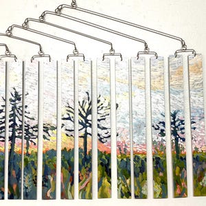 Art Mobile Sculpture Hand Painted One of a Kind Moving Painting Series