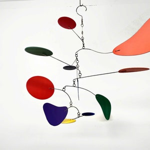 Baby Mobile in Discovery Style Mid Century Modern Rainbow Kinetic Art