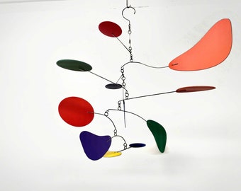 Baby Mobile in Discovery Style Mid Century Modern Rainbow Kinetic Art