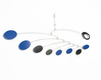 Mobile Low Profile for Low Ceiling Zen Style Classic Blue and Black Ceiling Hugger