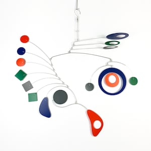 Hanging Mobile Art in Space Style Kinetic Sculpture for Home or Business Fun to Watch