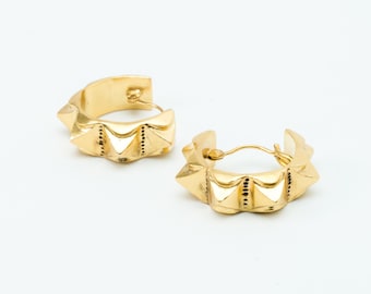 Ancient Shard Hoops – Bold Nepali Statement Earrings | Handcrafted Ethnic Jewelry | Modern Tribal Hoops | NeNepal