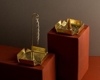 Combo Best Gift - Mandala Incense Holder - Incense Sticks and Cone - Incense Burner - Brass Metal - Handmade in Nepal - Gift - NeNepal
