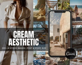 Cream Aesthetic Stock Photos | Neutral Beige Images, Instagram & Pinterest (Digital Download)