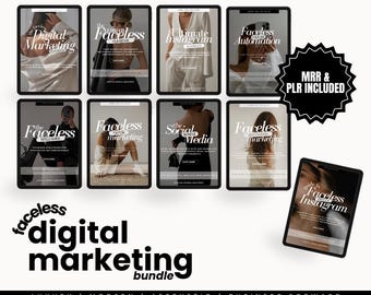 Faceless Marketing Bundle: Digitale eBooks, PLR & MRR (Instant Download)