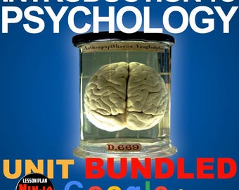 Introduction to Psychology Unit PPTs, Guided Notes, Worksheets, Kahoot Review, Test + GoogleApps Version