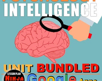 Psychology Intelligence Unit - PPTs, Worksheets, Guided Notes, Kahoot Review, Test & GoogleApps