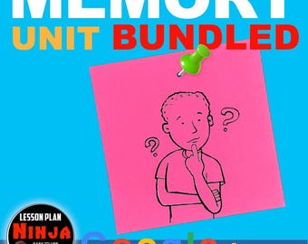 Psychology Memory Unit - PowerPoints, Guided Notes, Worksheets, Kahoot, Test, & Google Slides/Apps