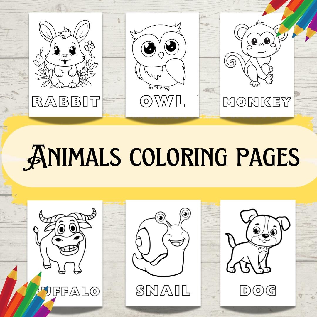 100 Printable Animals Coloring Pages Specially Made for Kids, Preschool ...
