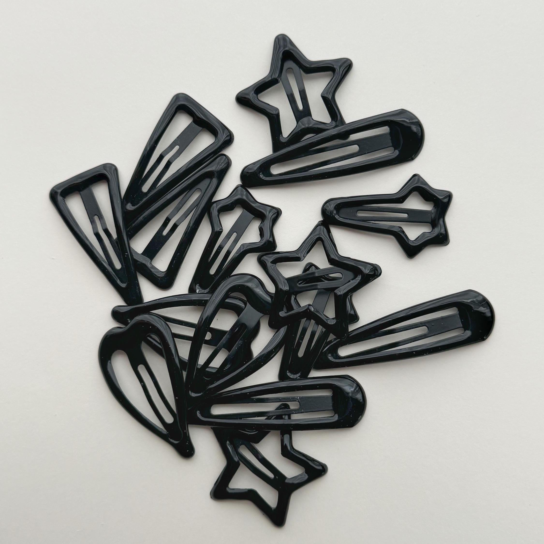 ★SENTIMENTS★ NO.439 [BLACK] HEART SHIELD HAIR PIN Black Heart Hair Clip - Etsy