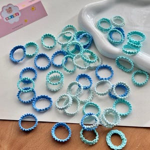 Pastel Mini Elastic Hair Ties: 50-Piece Kids Toddler Set
