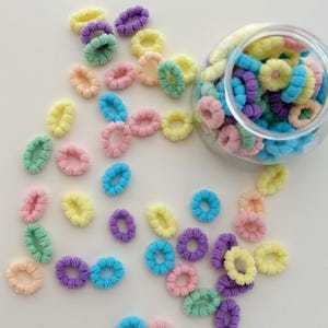 100-Piece Soft Mini Hair Ties: Pastel Elastic Bands for Toddlers