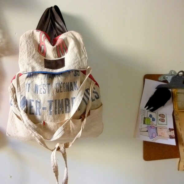 One of a Kind Backpack with Leather straps