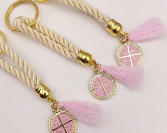 Baptism cross keychain favors, Martyrika, Christening gifts, First communion, Orthodox Martyrika, Baby shower party, 10 pcs.