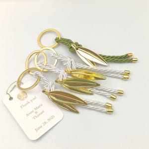 10 pcs, Personalized Baptism favors Martirika Keychain favors with olive branch , Greek Wedding Favors, gift for guests, Communion favors.