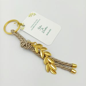 10 pezzi, portachiavi personalizzati Martirika con ramoscello d'ulivo, Martyrika, bomboniere per matrimonio greco, bomboniere per battesimo, regalo per gli ospiti.