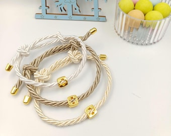 Baptism Bracelet with Cross,  Christening Gift, Gold Cross Favors, Handmade Witness Religious Jewelry, 10 pcs