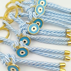 10 pcs,  Martirika ,Greek Baptism, Martyrika, Evil eye Keychain favors, Orthodox Baptism, Witness favor For Guests, Boy baptism