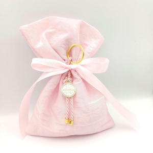 10 pcs, Greek Orthodox baptism boubounieres, Cross keychain Martyrika,Girl baptism, Koufeta, First communion baby shower Almond candy .