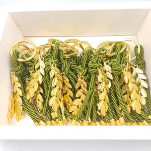 10 pezzi, portachiavi Martirika con ramo d'ulivo, bomboniere per matrimonio greco, bomboniere per battesimo ortodosso, souvenir per gli ospiti della prima comunione.