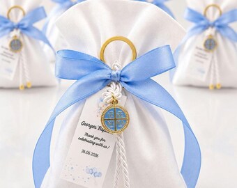Baptism Favors for boy, Christening bomboniera, ICXCNIKA cross keychain, Bomboniere Battesimo | Greek bombonieres, 10 pcs