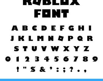 Fuentes SVG de Roblox: Alfabeto para Cricut y Silhouette (Descarga digital)