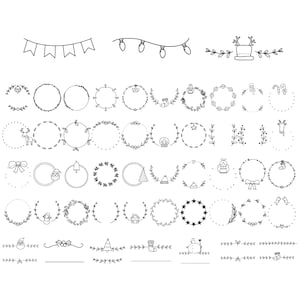 50 Weihnachten Kranz svg svg png, eps, svg, dxf, png, eps, svg, dxf, png,clipart,clipart,Schnittdatei,weihnachtsgeschenk,clipart,clipart