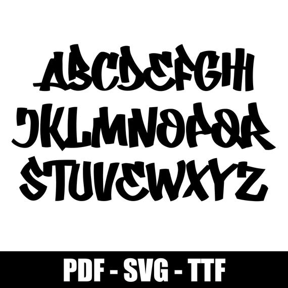 Dripping Graffiti Font: Bubble Style (SVG, PDF, TTF)