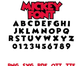 Disneyland Schrift SVG: Micky Maus T-Shirt Design (Digitaler Download)