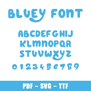 Fuente de estilo azul para Cricut Silhouette Word, fuente Bluem, Heyam Pro TTF, fuente Blue Alphabet, archivos de corte Blue dog para Cricut