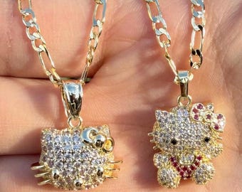 Collana Con Ciondolo Gatto 3D Per Donna | Corda Scamosciata Marrone | Gioiello In Finta Pelle E Lega Ipoallergenica | Regalo Originale Per Amanti Dei Gatti