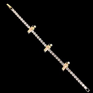 Gold Filled San Judas Tennis Bracelet: Religious Jewelry