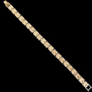 Gold filled nugget bracelet-width 7.5mm