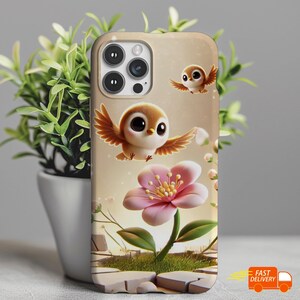 Cute iPhone Case, Aesthetic Kawaii Phone Cover, Soft Pastel Phone Case,  Tough Phone case for  iPhone,  Samsung, Google Pixel