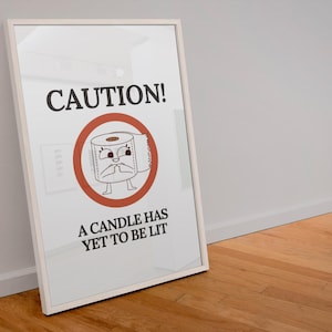 Funny Bathroom Wall Art | Cute Toilet Paper Cartoon Sign | Printable Bathroom Humor | Guest Bathroom Decor | Digital Download