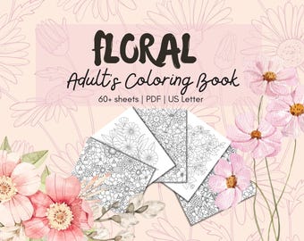 Libro da colorare floreale: oltre 60 disegni botanici primaverili (PDF stampabile)