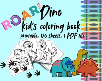 Dinosaur Coloring Book for Kids | 170 Pages Fun Dino Art (PDF)