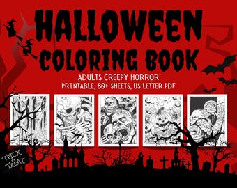 Horror Coloring Book for Adults: 80+ Spooky Dark Art Pages (PDF)