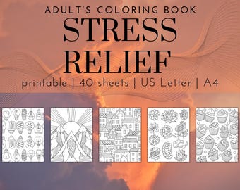Libro da colorare per adulti: 40 mandala floreali disegnati a mano (PDF stampabile)