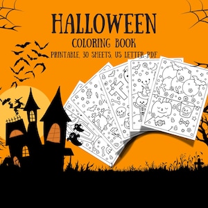 Halloween Coloring Book for Kids: 30 Spooky Printable Pages (PDF)