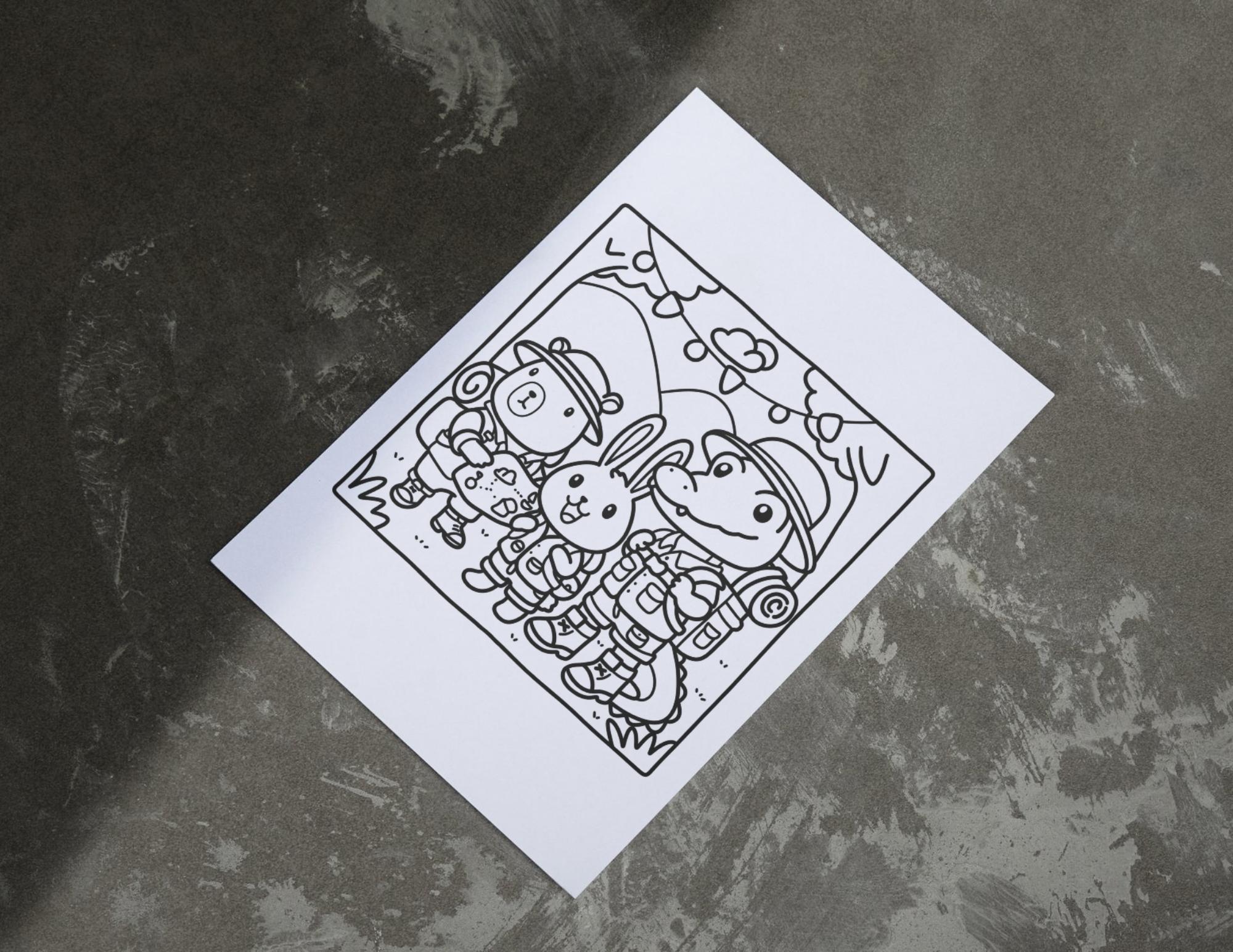 Bold and Easy Capybara and Friends Coloring Pages | Hand-drawn ...