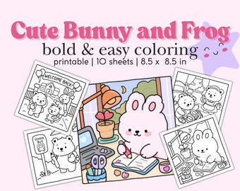 Disegni da colorare per il ritorno a scuola / Animali carini da stampare (PDF) / Stile Coco Wyo