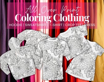 Floral Coloring Hoodie: DIY Adult T-Shirt, Sweatshirt