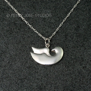 REFLECTIVE DOVE Necklace in sterling silver - Spirit Dove, Peace Dove Pendant