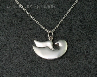 REFLECTIVE DOVE Necklace in sterling silver - Includes 18"-24" chain, Peace Dove