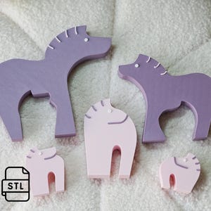 Family puzzle for 3D printing | STEP STL files | 3d Print Digital Download | Kid toy | Motor skills | Gift