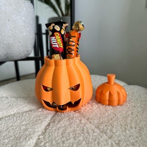 Trick or treat pumpkin box for 3D for printing | Halloween | STEP STL files | 3d Print Digital Download |  Candy box | Fall decor