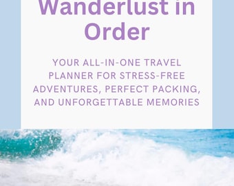 Printable Travel Planner | Itinerary, Packing List, Budget & Expense Tracker | Road Trip, Vacation, Holiday Organizer