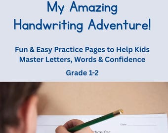 Werkboek handschriftoefening voor kinderen: zicht, woorden en zinnen overtrekken (afdrukbare pdf)
